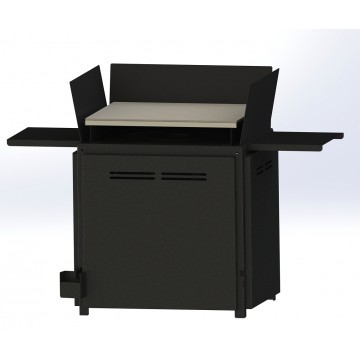 Barbecue Pirolitico Completo Piastra Acciaio Inox Nero