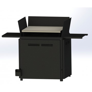 Complete Pyrolytic Barbecue Black Stainless Steel Plate