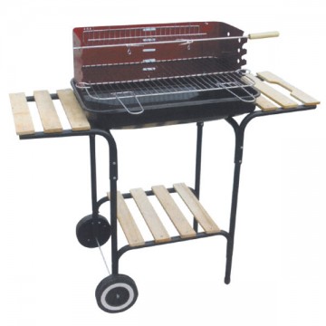 Barbecue Rettangolare Base Legno 58X38 h 73 Lapillo 00711