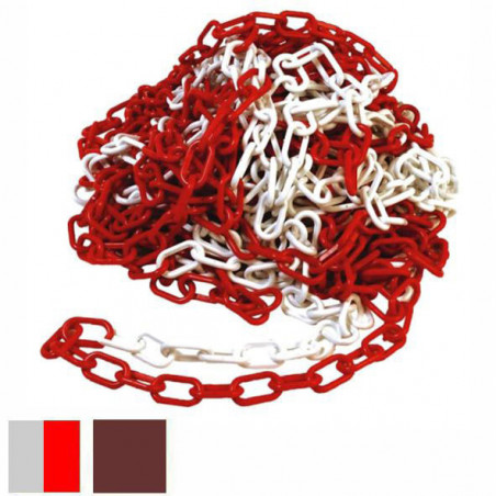 Catena Plastica Mm 6 Bianca/Rossa M 25 Cvm