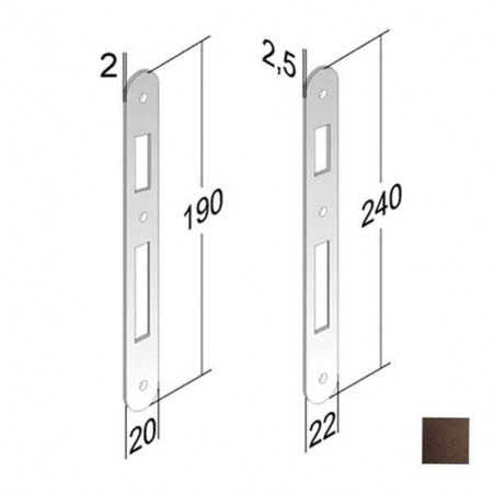 Incontro Serrature Patent Bt 8X90 Bronzato Gb