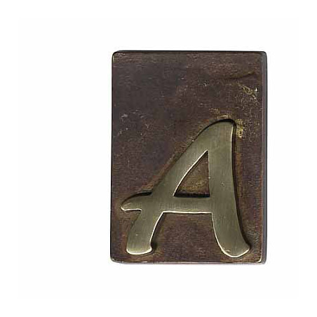 Lettera Civica Ottone Bronzato A 60X80