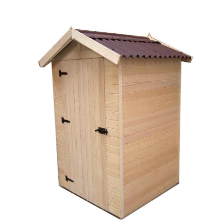 Casetta in legno da giardino con tetto bitumato – 120x120 cm – 1,44 m² – pannelli 16 mm e pavimento incluso – ED1212.01 Foresta