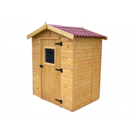 Casetta in legno da giardino con lucernario – 160x120 cm – pannelli 16 mm, tetto bitumato e pavimento – ED1612.01 Foresta