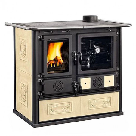 Cucina a Legna Nordica Rosa 8.8 Kw Liberty Pergamena Mod. 7015214