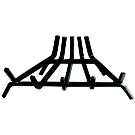 Grille Bûches Acier 5 Barres Triangulaires 45X34X16H