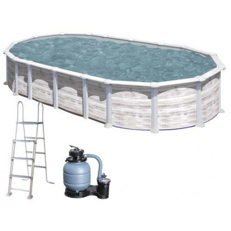 Piscina Ovale in Acciaio Gre Nordic Kit Prov 738 8N