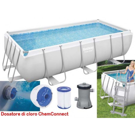 Piscina Rettangolare 404x201 Altezza 100 cm 56441