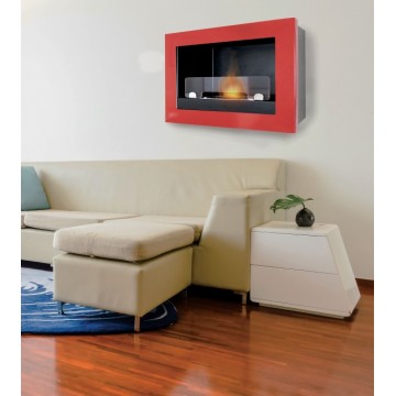 Treviso Wall Bio-Fireplace 2500W Red Tecno Air System