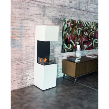 Floor bio-fireplace Livigno 2500W White Tecno Air System