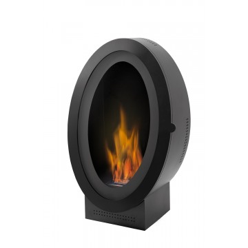 Biocamino pavimento Osaka Nero 3 kW – vetro frontale, bruciatore 2 L, effetto scenico alto – Tecno Air System