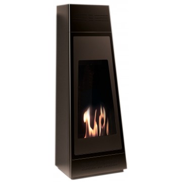 Biocamino pavimento Tokyo Nero 3 kW – vetro frontale, capacity 2 L, struttura alta 123 cm – Tecno Air System