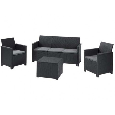 Set Rattan Keter Emma Lounge 5 Posti Antracite