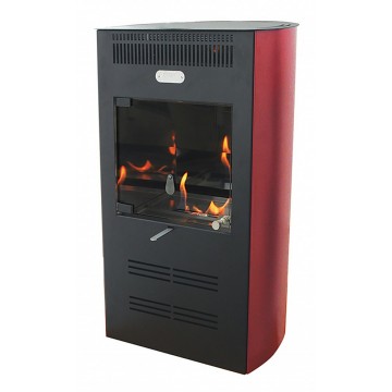 Stufa bioetanolo Elegance Ventilata Bordeaux 3 kW – ventilazione 3 velocità, telecomando – ideale per 30 m2 – Tecno Air System