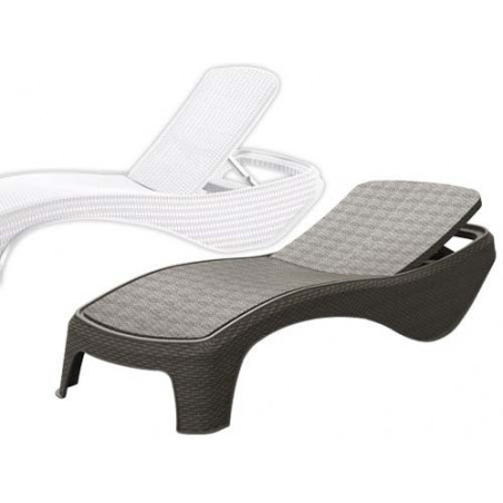 Lettino Rattan Keter Atlantic in Bianco