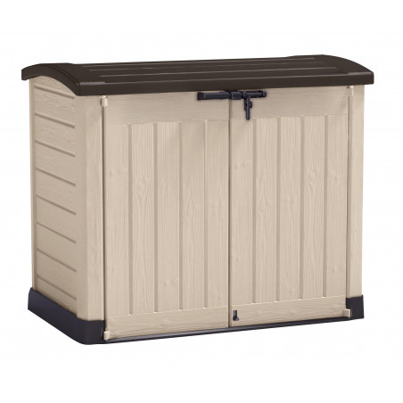 Box Porta Attrezzi da Esterno Keter Store-It-Out Arc - Beige - 1200L con Pistoni Automatici 146x82x120 -Keter