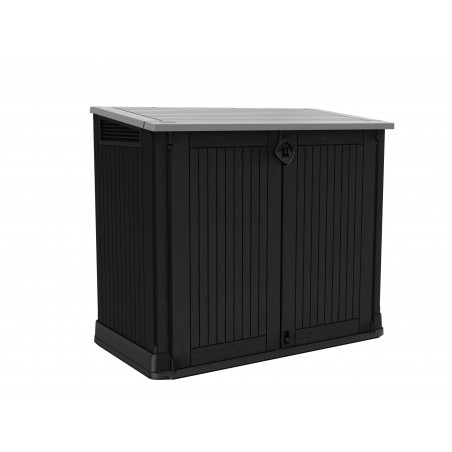 Box Contenitore da Giardino Keter Store-It-Out Midi - Nero- 880L con Pavimento 132x71,5x113,5 - Keter