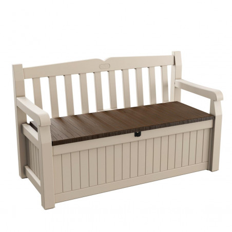 Cassapanca in Resina Eden Storage Bench Beige Cm. 140X60X84H Keter