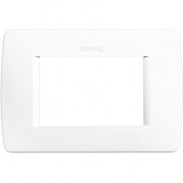 C4803Bn Plaque de recouvrement 3 modules en résine Moon White