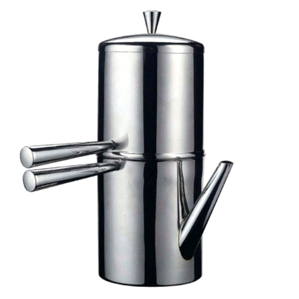 Cafetière Style Rétro Cafetière Napolitaine Ilsa - 9 Tasses - Aluminium Argenté Moka Traditionnelle Italienne