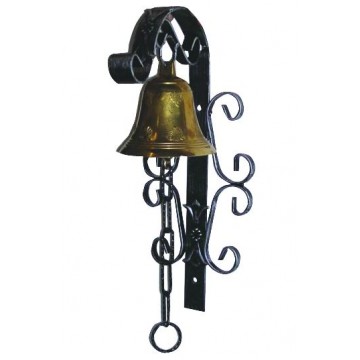 Bell Wrought Iron-Brass Diameter mm.100 H.cm.40X20
