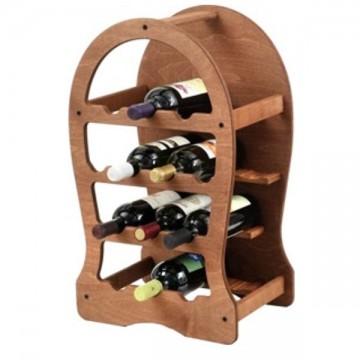 Wooden Wine Cellar 13 Seats Walnut cm 37X26,5 h 62