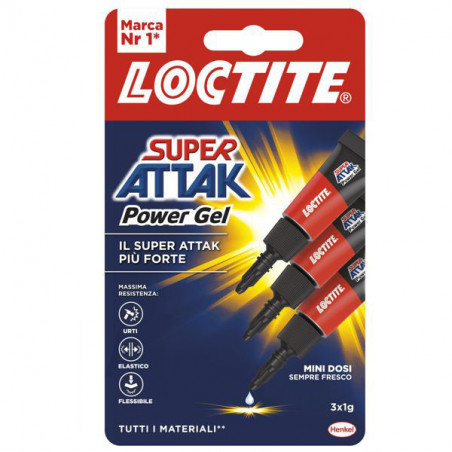 Colla Superattak Power Gel G 3 Mini Trio Loctite