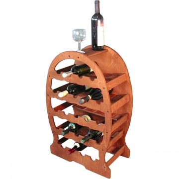 Wooden Wine Cellar 23 Seats Walnut cm 49X26,5 h 76