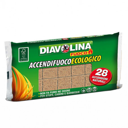 Accenditore Cubetti Ecologico Pz 28 Diavolina