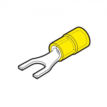 Yellow Screw Spade Terminals 4mm (100Pcs)
