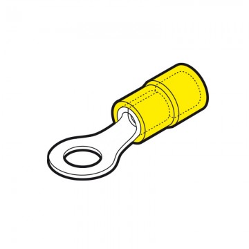 Capicorda Giallo ad Occhiello Vite 5mm (100Pz)