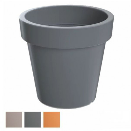 Vaso Lofly Tondo Grigio 13 H 12 Pplast