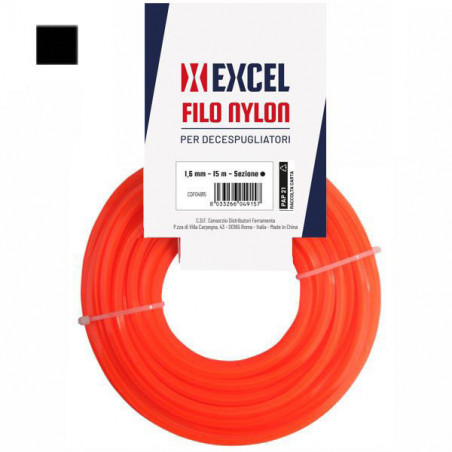 Filo Nylon Quadro Mm 2,4 M 15 Excel 07348