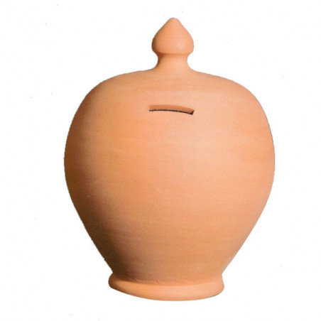 Salvadanaio Terracotta Tondo Cm 10 H 16 Coli'