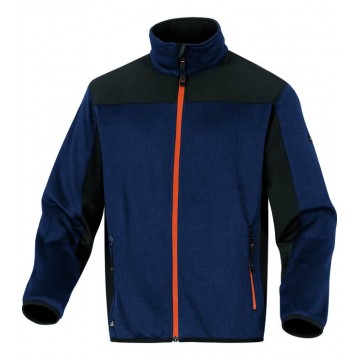 Deltaplus Beaver Blue/Orange Cardigan with Zip Sz. m