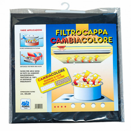 Filtro Cappe Carboni Cambiacolore Cm 50X60 Floral