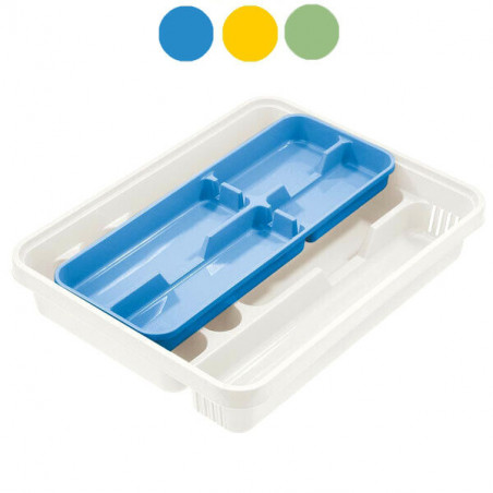 Portaposate Scomparti 6+2 40X31 Azzurro Tontarelli