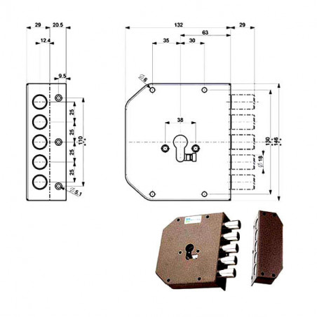 Serratura Sic.Semplice Dx 38600 Mottura