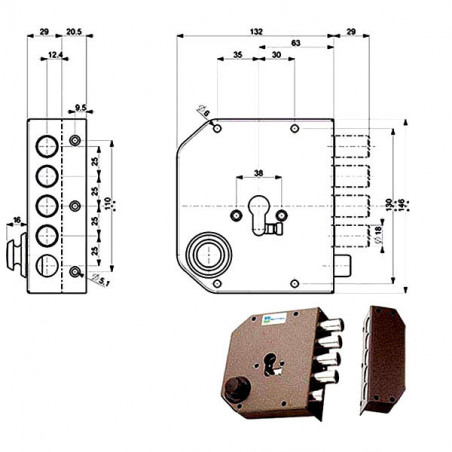 Serratura Sic.Semplice Sx 38610 Mottura