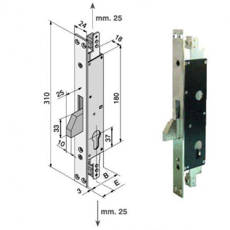 Serratura Inf.Ferro 080.25.01.0 Welka