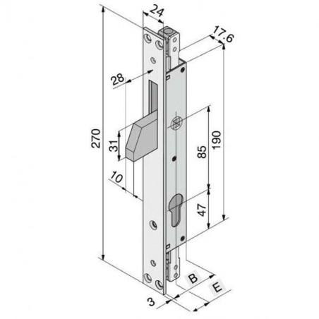 Serratura Inf.Ferro 085.19.01.0 Welka