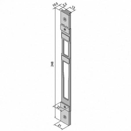 Contropiastra Regolabile Inox 860.02.10.0 Welka