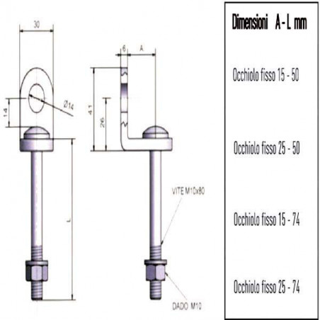 Occhiolo Portalucchetto Fisso 50X25 9202 Potent