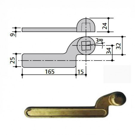 Braccio Chiudiporta 7100 Inf Dx Ma0001 Mab