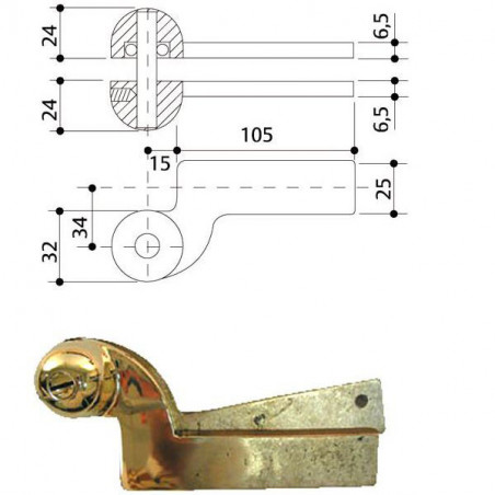 Braccio Chiudiporta 7100 Sup Revers. Ma0007 Mab