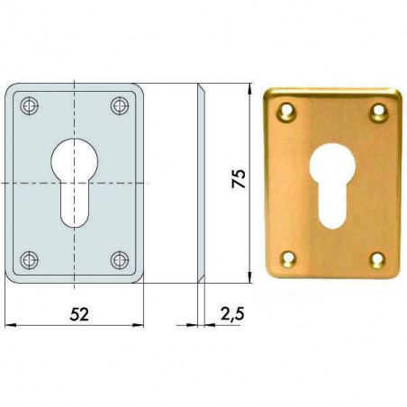 Bocchetta Rettangolare 06043-00-0 Cisa