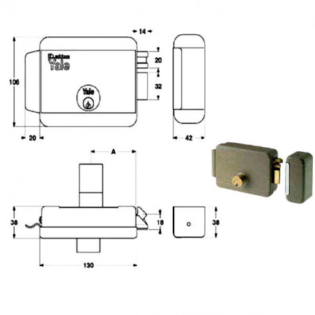 Elettroserratura App.Ferro Dx Y68080-60-1 Yale