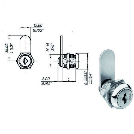 Cilindro Levetta Mm 16 2651 Meroni