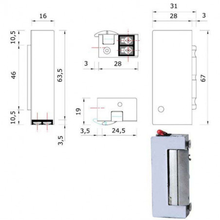 Incontro Elettrico Slim Serie Gun Gundtrr12 Diax