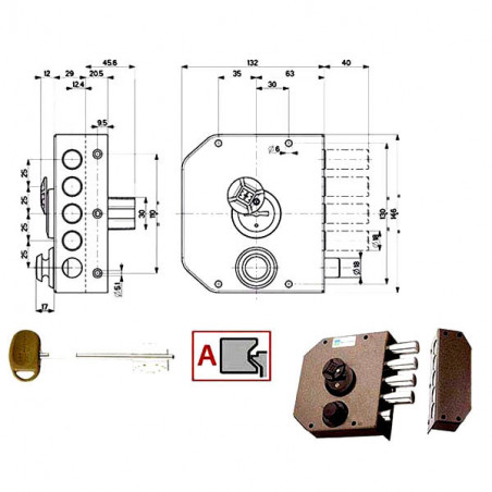 Serratura Sic.Semplice Dx Dm 20510 Mottura
